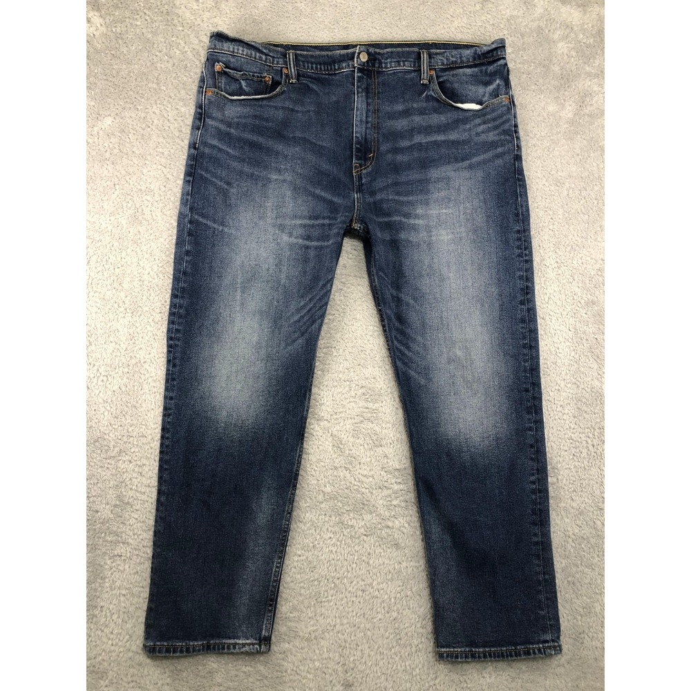 Levi's 502 Jeans Mens 42x30 Blue Taper Fit Denim